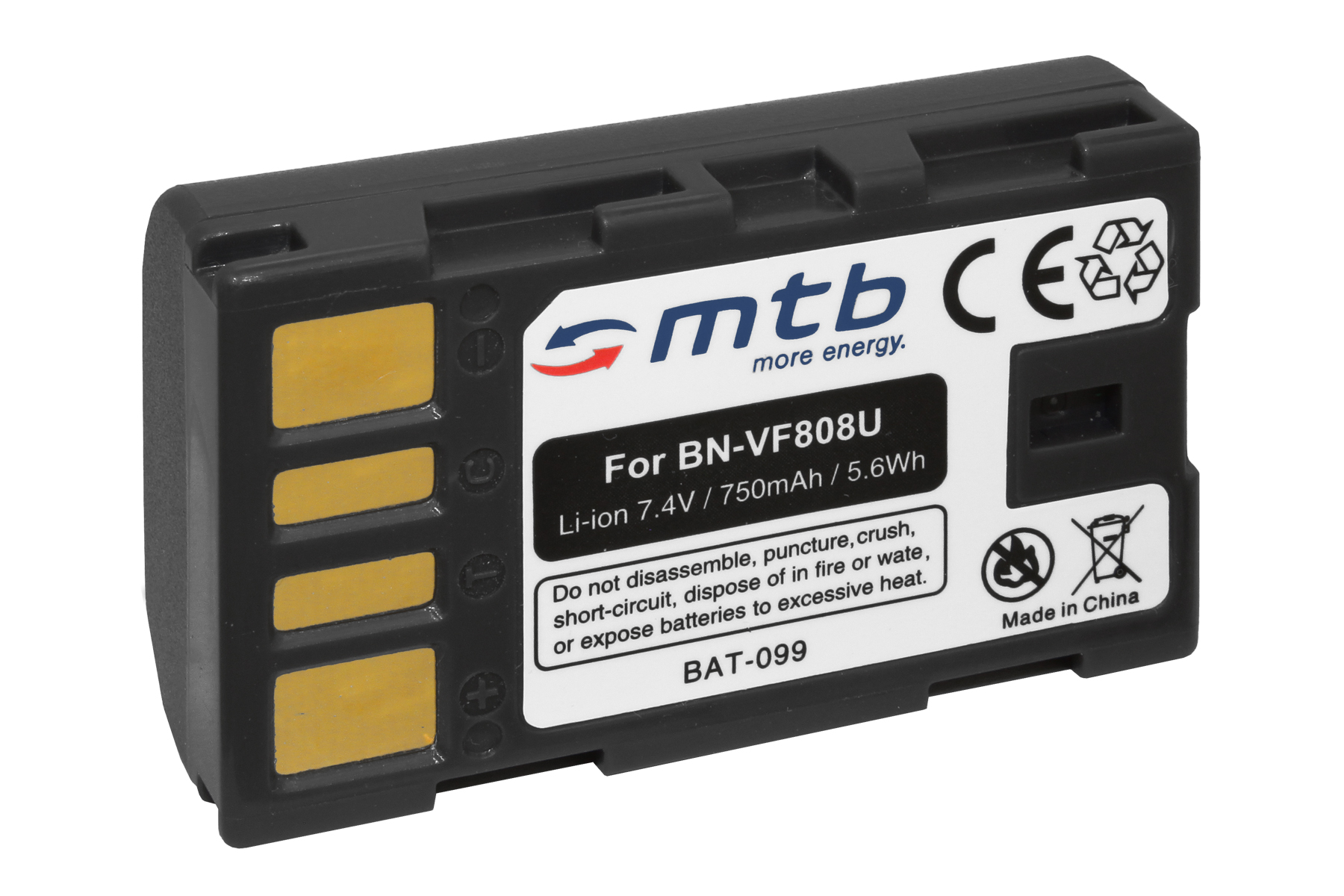 D725 Batería BN-VF808 D740 D750 D726 D727 VF808U para JVC GR-D720 D721