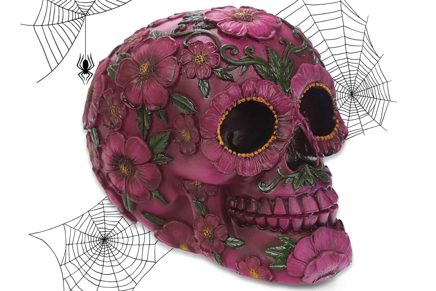 Totenkopf Totenschädel Flower Power Deko Skull Flower Power Sonnenblume