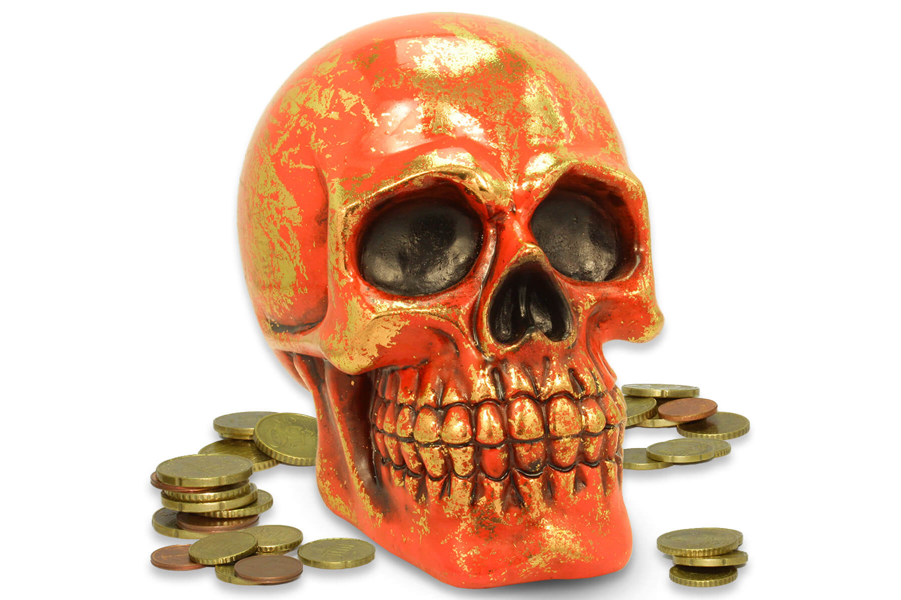 Dekoration türkis 1 Spardose Totenkopf Neu Polyresin