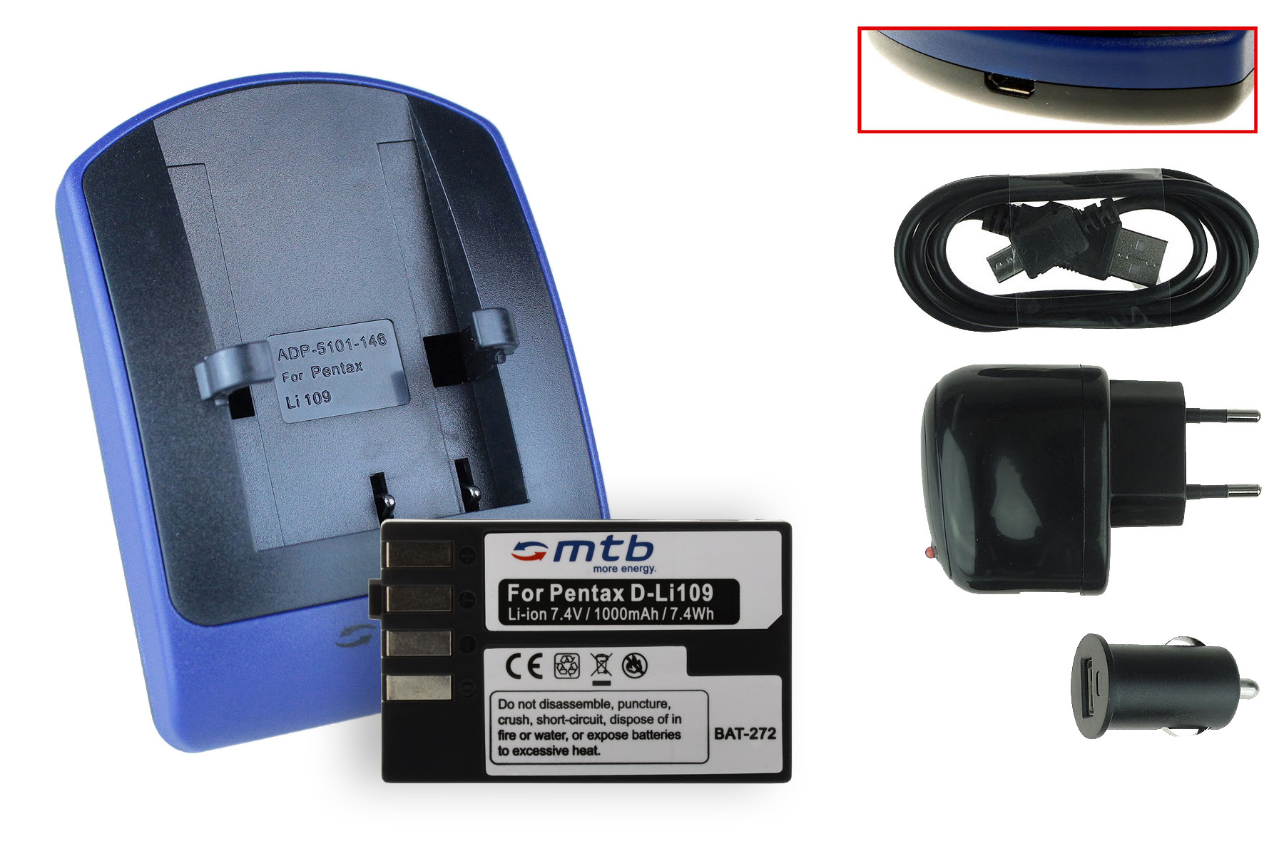 Bateria dual cargador para Pentax d-li109 dli109-k-2 k-30 k-50 k-70 90108-90340|